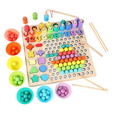 Brinquedos montessori de madeira para crianças, brinquedos educativos infantis, conjunto de quebra-cabeças para treinamento de cérebro, jogo de matemática para bebês 2024 - compre barato
