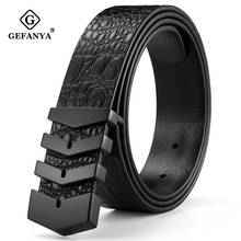 High Quality Cowhide Genuine Leather Belts for Men Brand Strap Male Adjustable Buckle Casual Bussiness Jeans Belt Waistband 2024 - buy cheap