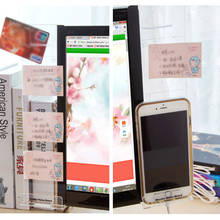 Painel lateral de monitor do computador, tela de acrílico para mensagens com buraco para carregamento, porta-celular 2024 - compre barato