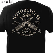 Motocicletas do vintage personalizado motociclista chopper bobber motard motorrad 2020 nova impressão t camisa dos homens de manga curta quente banda camisetas 2024 - compre barato