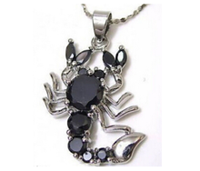 Ожерелье с подвеской в виде скорпиона из черного хрусталя 2024 - купить недорого