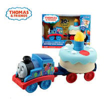 Thomas & Friends Thomas поезд торт на день рождения желания поезд с голосовым общением игрушка музыка светильник лая Свеча Детские игрушки праздничный подарок GPD82 2024 - купить недорого