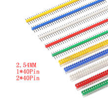 10Pcs 1*40P 2*40P Male Breakable Pin Header Strip 2.54mm Straight Pin Header Strip Connector for PCB Board DIY Soldering 2024 - buy cheap