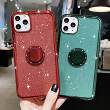 Luxury Bling Glitter Diamond Ring Kickstand Holder Soft Cover For iPhone 11 Pro Max Xr X Xs Max 8 7 6 6S Plus 8Plus Case Fundas 2024 - buy cheap