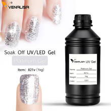 Venalisa Platinum Nail Gel Polish 1000ml Raw Material nail art 12color diamond shining glitter sequin starry platinum paint gel 2024 - buy cheap