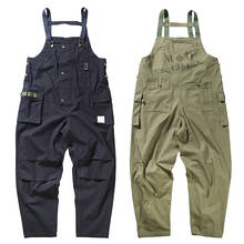 Streetwear Jumpsuit Functional Loose Overalls Army Green Multi-Pocket Straight Work Trousers Overalls Male Cargo Pants for Men 2024 - buy cheap