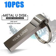 10PCS Metal USB Memory Stick 3.0 Pen Drive Free Custom LOGO 16GB 32GB 64GB 128GB 256GB Flash Stick For Computer/Musicial 2024 - buy cheap