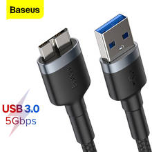 Кабель USB 3.0/Micro B Baseus, для передачи данных, скорость передачи данных 5 Гбит/с, для Samsung S5, Note 3, для жесткого диска (HDD) 2022 - купить недорого