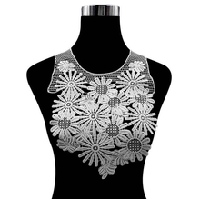 1Piece Venice Lace Applique White Black Neckline Lace Collar Sewing Trims DIY Wedding Handmade Craft Garment Accessories 2024 - buy cheap