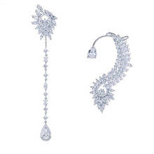 Fashion Silver Color Rhinestones Crystals Long Tassel Earring for Women Bridal Drop Dangling Earrings Wedding  Jewelry 2024 - buy cheap