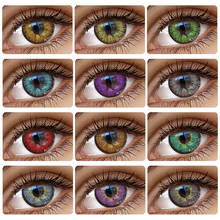 1 пара (2 шт.) горячая Распродажа 100% чехол для глубоких контактных линз цветные контактные линзы для глаз чехол для глубоких глаз цветные мягкие контактные линзы красивый макияж 2024 - купить недорого