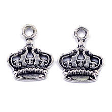 20Pcs Pendants Cute King Crown Zinc Metal Metal Silver Tone Jewelry DIY Making Findings Charms 17x14mm 2024 - buy cheap