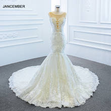 RSM66594 белое сексуальное облегающее 2021 прозрачное кружевное свадебное платье с v-образным вырезом с аппликацией и принтом, торжественное платье 2024 - купить недорого