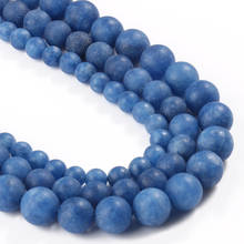 Deep Blue Jades Beads Natural 6 8 10mm Round Loose Minerals Spacer Beads for Jewelry Making DIY Bracelets Neckalces Accessories 2024 - buy cheap