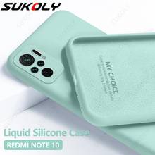 Liquid Silicone Soft Cover For Redmi Note 10 Pro 10S Note 9 Pro K40 9T 8 9A 9C Xiaomi POCO F3 X3 M3 Mi 11 10T Pro Lite Case Capa 2024 - buy cheap