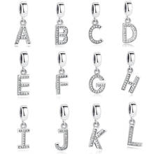 Fashion A To Z Letter Charms 925 Sterling Silver CZ Alphabet Beads Fit Charms Silver 925 Original Bracelet DIY Jewelry 2024 - buy cheap