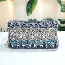 Lady Multicolored Crystal Clutch Bag Evening Purse And Diamond Flower Rhinestone Women Party Chain Handbags Female Bags For prom 2024 - buy cheap