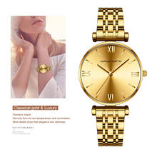 Hannah Martin-Reloj de pulsera de cuarzo para mujer, pulsera de lujo, de acero impermeable, informal 2024 - compra barato