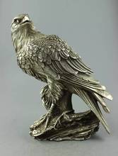 decoration bronze factory outlets Tibet Silver Collectible Decorated Old Handwork Tibet Silver Carve Eagle On & Statue 2024 - buy cheap