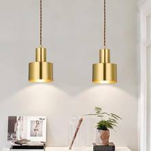 Luminária pendente estilo nórdico, luminária de teto em ouro, minimalista, para decoração de casa, restaurante, bar 2024 - compre barato