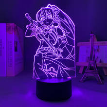 Luz Led 3d de Anime Sword Art Online Leafa, figura para decoración de dormitorio, luz nocturna, regalo de cumpleaños para habitación, lámpara de noche Led Manga 2024 - compra barato