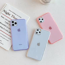 Cute Transparent Shockproof Phone Case for IPhone 11 Pro XS Max 6 6S 7 8 Plus X XR Cases Clear Candy Color Soft Silicone Cover  2024 - buy cheap
