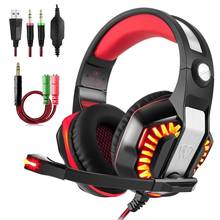 GM-2 Gaming Headset with Microphone Headphone with LED Light for PS4 Xbox 1 Laptop Tablet Mobile Phones PC 2024 - buy cheap