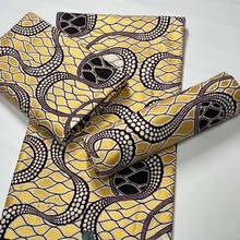real fabric African wax high quality 100%cotton Ankara wax fabric for making dresses African style 6 yards 2024 - buy cheap