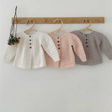 One Piece Long Sleeve Winter Clothes For Baby Girl Baby Coat 0-2Y Knitted Cotton Warm Autumn Baby Girls Solid Cardigan Sweater 2024 - buy cheap
