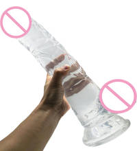 HOWOSEX  37*7CM Crystal Jelly Big Huge Realistic Dildo PVC Penis Women Artificial Giant Long Suction Cup Anal Dildo Penis Dick 2024 - buy cheap