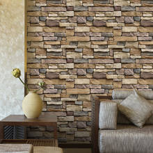 Pegatina de pared de ladrillo de piedra impermeable, papel tapiz autoadhesivo, decoración del hogar, Arte de la pared Decoración, sala de estar, baño, cocina 2024 - compra barato