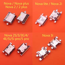 Huawei-conector de recarga usb, para nova 2 2i 2s 3 3i 3e 4 4e 5 5i pro plus lite, peças para substituição, reposição, 5 peças 2024 - compre barato