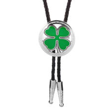 Europe and the United States popular green leaves zinc alloy bolo tie men's fashion collar rope personality accessories 2024 - buy cheap