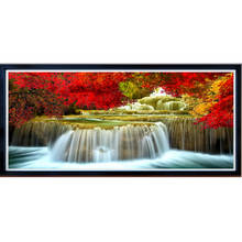 Pintura paisagem com miçangas 5d pintura com cabeça de fortuna redonda tema bordado com miçangas padrão de decoração para casa presente faça-você-mesmo 2024 - compre barato