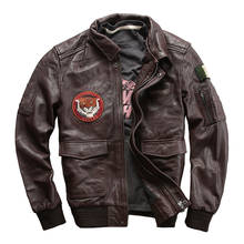 1888 Read Description! Asian Size Air Force Flight A2 Pilot Sheep Genuine Flying Tiger Leather Jacket 2024 - compre barato