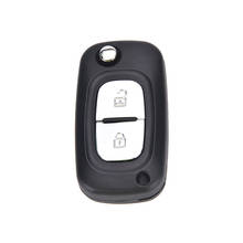 Hot sale Replace 2 buttons folding remote key Flip Remote Key Shell refit for Clio Megane Kangoo Modus 2024 - buy cheap