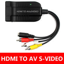 3RCA AV CVBS Composite S-Video to HDMI Converter AV S-Video to HDMI Adapter with micro cable 2024 - buy cheap