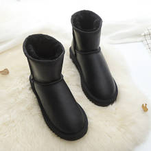 Botas de nieve de piel de oveja auténtica para mujer, zapatos de alta calidad, estilo clásico, invierno, 2021 2024 - compra barato