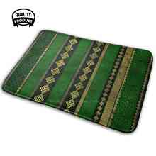 Knot Decorative Gold And Green Pattern 3D Soft Non-Slip Mat Rug Carpet Cushion Knot Irish Gaelic Knotwork Infinite Knot Runes 2024 - buy cheap