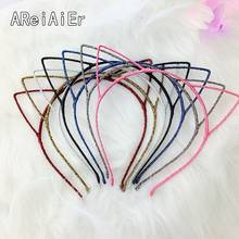 Tiara de orelhas de gato colorida, acessórios de cabelo para meninas, acessórios de cabelo, adereços de festa, joias para crianças 2024 - compre barato