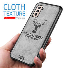 Luxury Cloth Fabric Case For Samsung Galaxy S21 Plus S 21 Ultra Samsun S21Plus S21Ultra Derr Pattern Silicone Phone Cover Coque 2024 - buy cheap