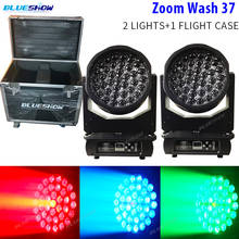 No Tax 2pcs/flightcase LED Wash Zoom Lyre Moving Head Light RGBW 37x15w 4in1 Beam Wash Light High Power Stage Move Head DMX KTV 2024 - buy cheap