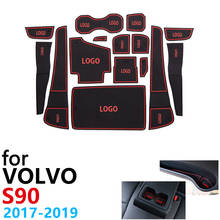 Anti-Slip Rubber Cup Cushion Door Groove Mat for Volvo S90 T4 T5 T6 T8 D3 D4 D5 AWD 2017 2018 2019 Car Accessories mat for phone 2024 - buy cheap