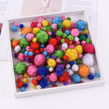 Bolas de pompoms macias para artesanato, 10/15/20/25/30mm para bonecas, acessórios de brinquedos diy para crianças 2024 - compre barato