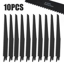 10pcs Black Reciprocating Saber Saw Blades Wood Fiberboard Plastic Saber Saw Home Garden Fine Cut Tool Parts 2024 - buy cheap