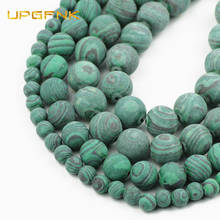 Matte Green Malachite Peacock Natural Stone 4/6/8/10/12mm Round spacers Loose beads for jewelry making DIY Bracelet accessories 2024 - buy cheap