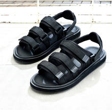 Zapatos de gladiador con punta abierta para hombre y Mujer, Sandalias negras de verano, tallas grandes, EUR38-45, novedad de 2020 2024 - compra barato