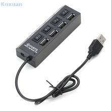 Hub usb 2.0 interruptor liga/desliga, de alta velocidade, com 4 portas usb 2.0, para laptop 2024 - compre barato