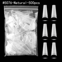 500Pcs/bag Natural French Ballet Coffin False Acrylic Nails Art Tips UV Gel Ultra Flexible ABS Half Fake Nails Manicure Tools 2024 - buy cheap