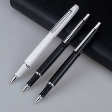 Caneta fosca preta executiva de 0.7mm, caneta esferográfica de metal de alta qualidade preta/azul de tinta, para escrita de estudante, material de papelaria e escritório 2024 - compre barato